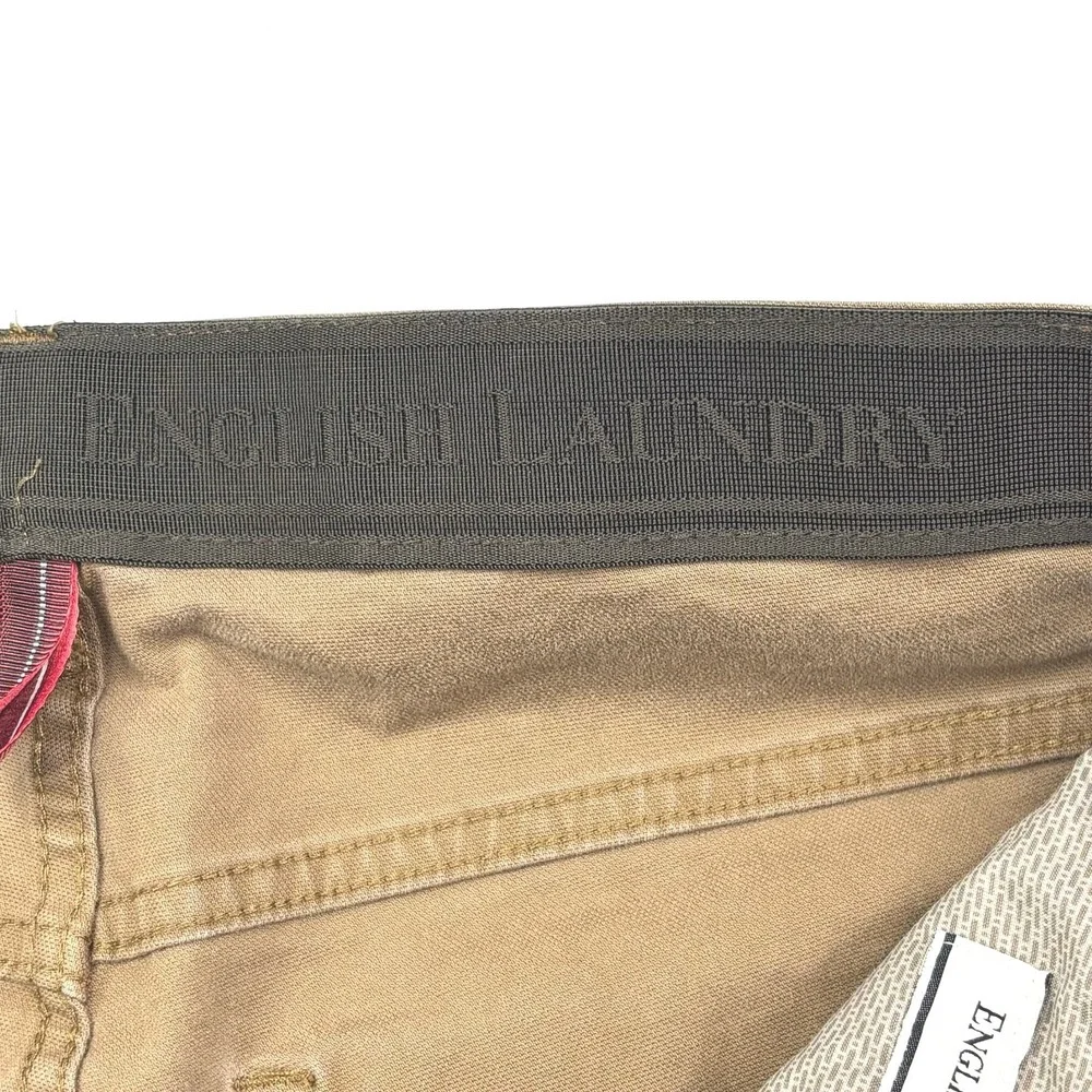 English Laundry Men's Khaki Pants 32x30 Slim Fit Cotton Stretch‎ Casual Chinos